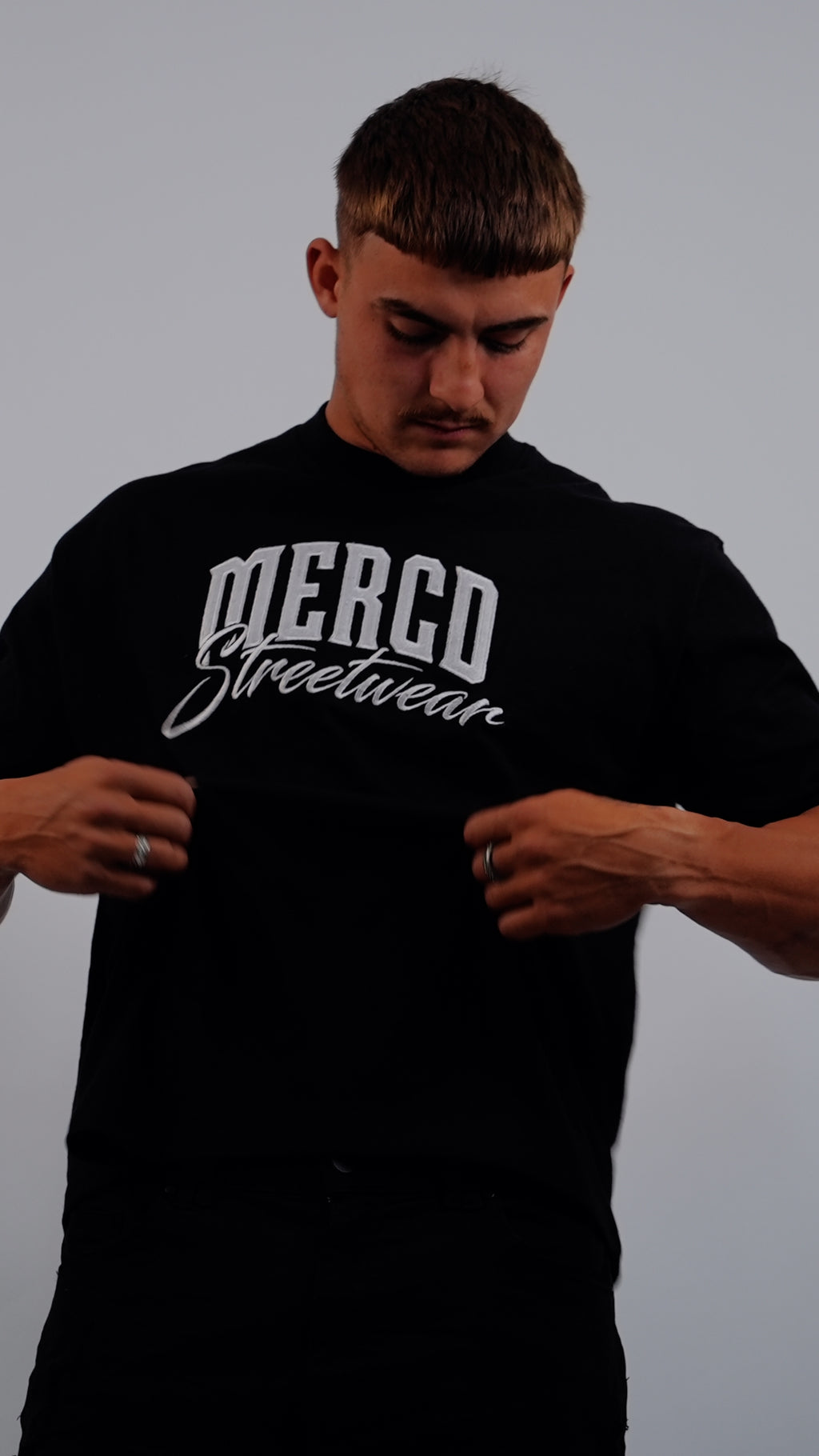 Signature Mercd Black and white TEE